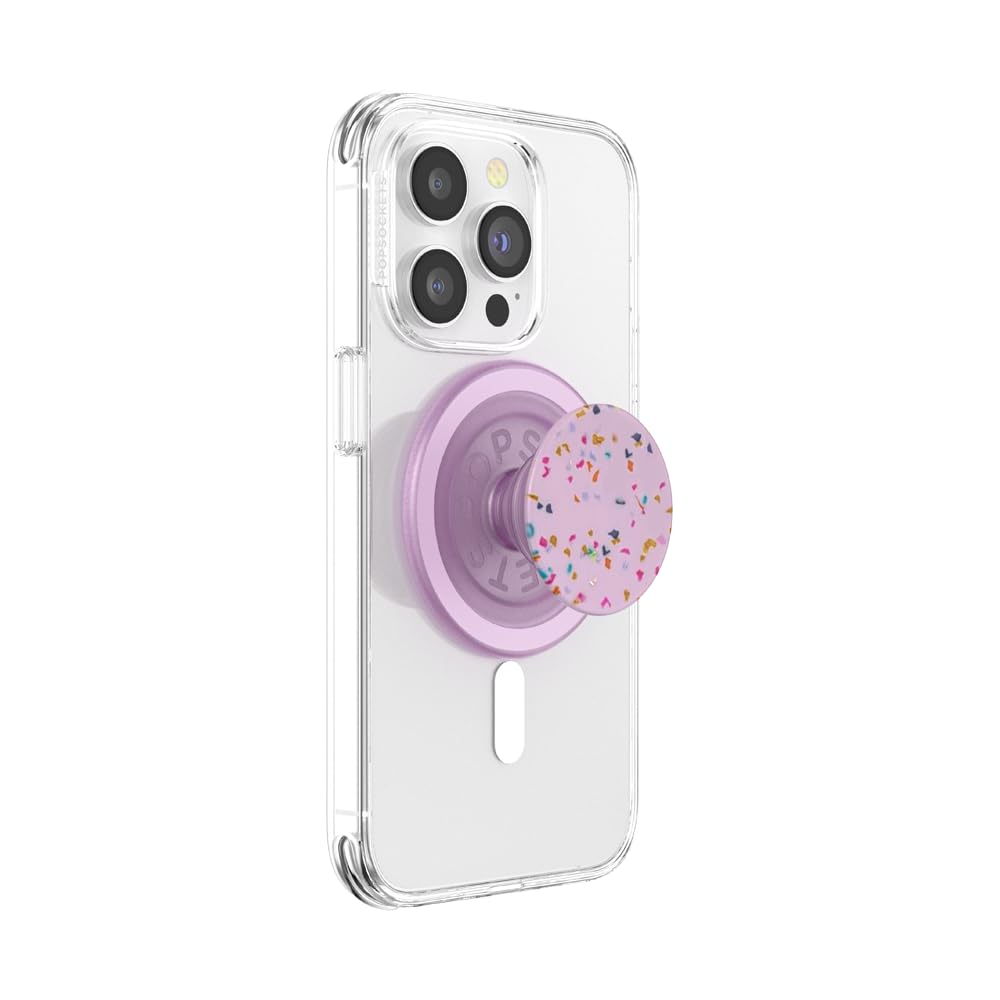 PopSockets Phone Grip for MagSafe, Magnetic Holder, Phone Stand, Cute Pink - Circus Regrind Sugar Plum