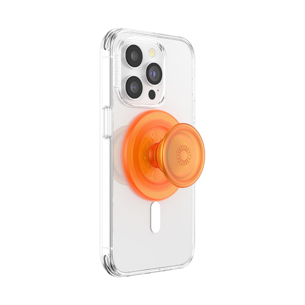 PopSockets Phone Grip for MagSafe, Magnetic Holder, Phone Stand - Orange Zest