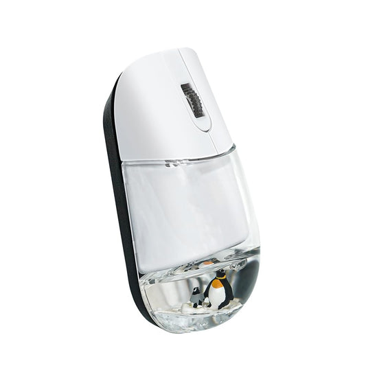 Aqua Wireless Mouse Cute Clear Water Mice Silent for PC Laptop Computer MacBook Kids Girl Women Gift with Liquid Water & Floater