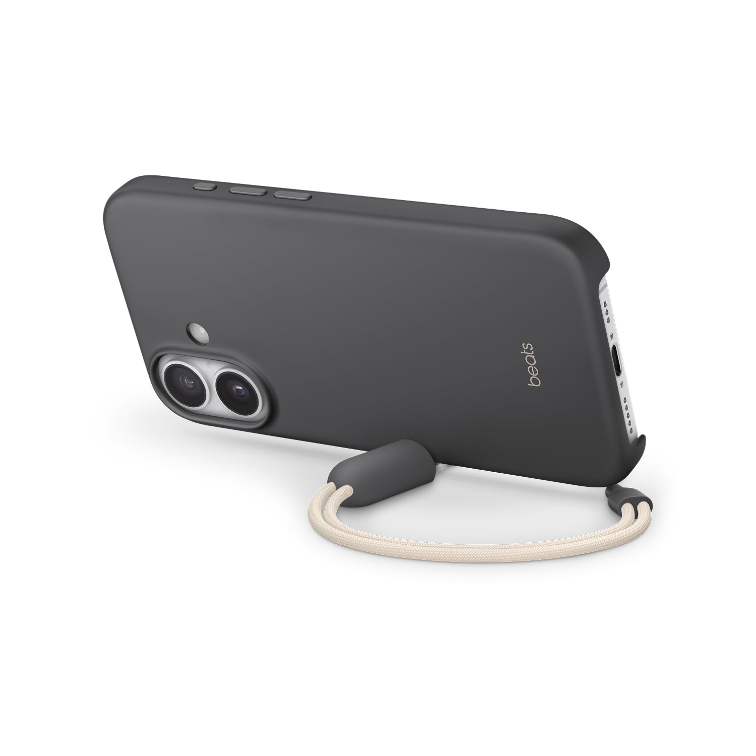 Beats iPhone 17 Kickstand Case with MagSafe & Camera Control, Built in Stand & Lanyard, Matte Finish with Microfiber Lining - Gr