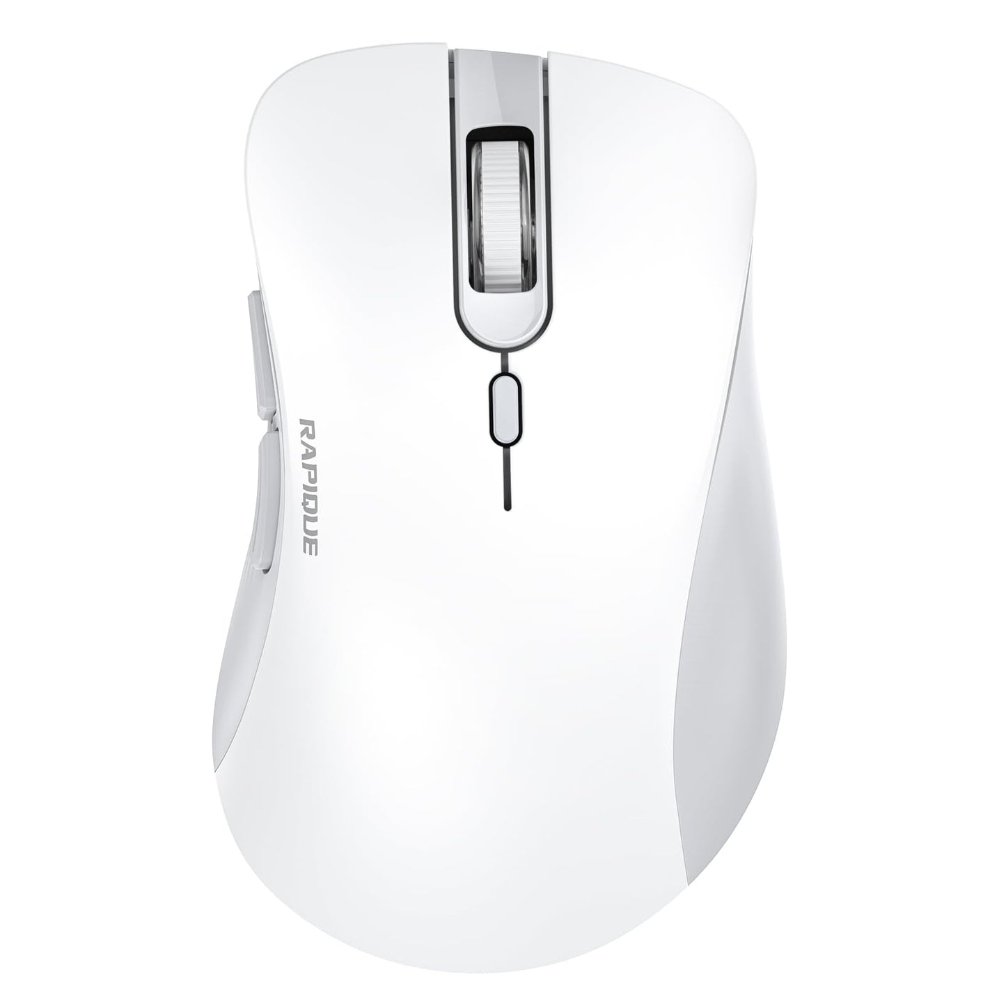 RAPIQUE Wireless Mouse - Dual Bluetooth & 2.4 GHz USB Receiver, Ergonomic Design, Quiet Clicks, Low Power - Multi-Device Compati
