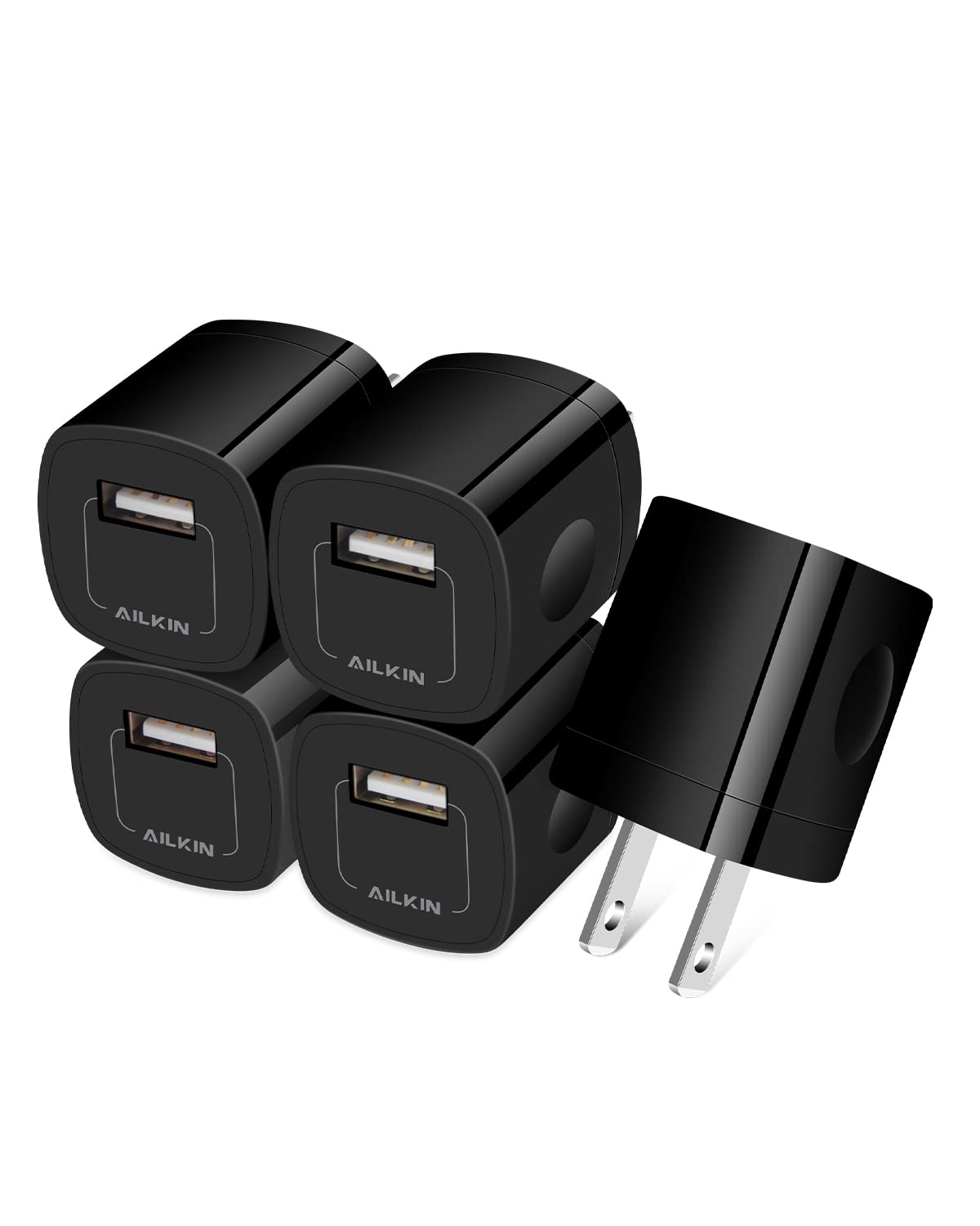 [5Pack/1Port] USB AC Charger Adapter, Wall Plug Fast Charging Outlet Power Box Cube for iPhone 14 13 15 16 17 Pro Max/Mini SE X