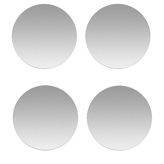 Cell Phone Metal Plates for Magnetic Car Mount, Wall, Phone Holder. Replacement Set of 4 Silver Round Iron Discs for Magnet Moun