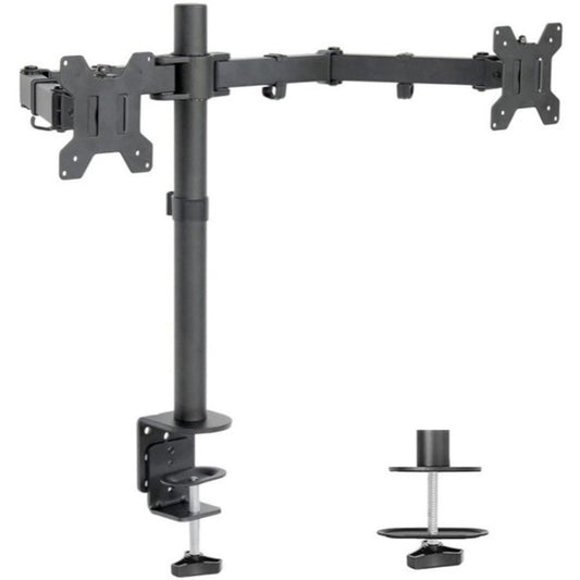 Freedom9 2XC Dual Monitor Mount Desk Clamp Mnt 17 Center Pole Max 32 Display
