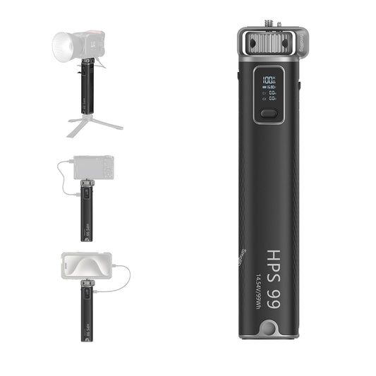 SMALLRIG 99Wh/6800mAh Battery Grip, with PD100W Fast Charging, D-TAP, 2 USB-C Ports, Power Handle for RC60/RC100, For Sony FX3/F