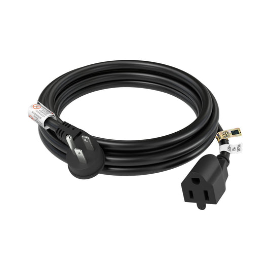 FIRMERST 1875W 6 Feet 15A Low Profile Flat Plug Extension Cord 14 AWG Black, UL Listed