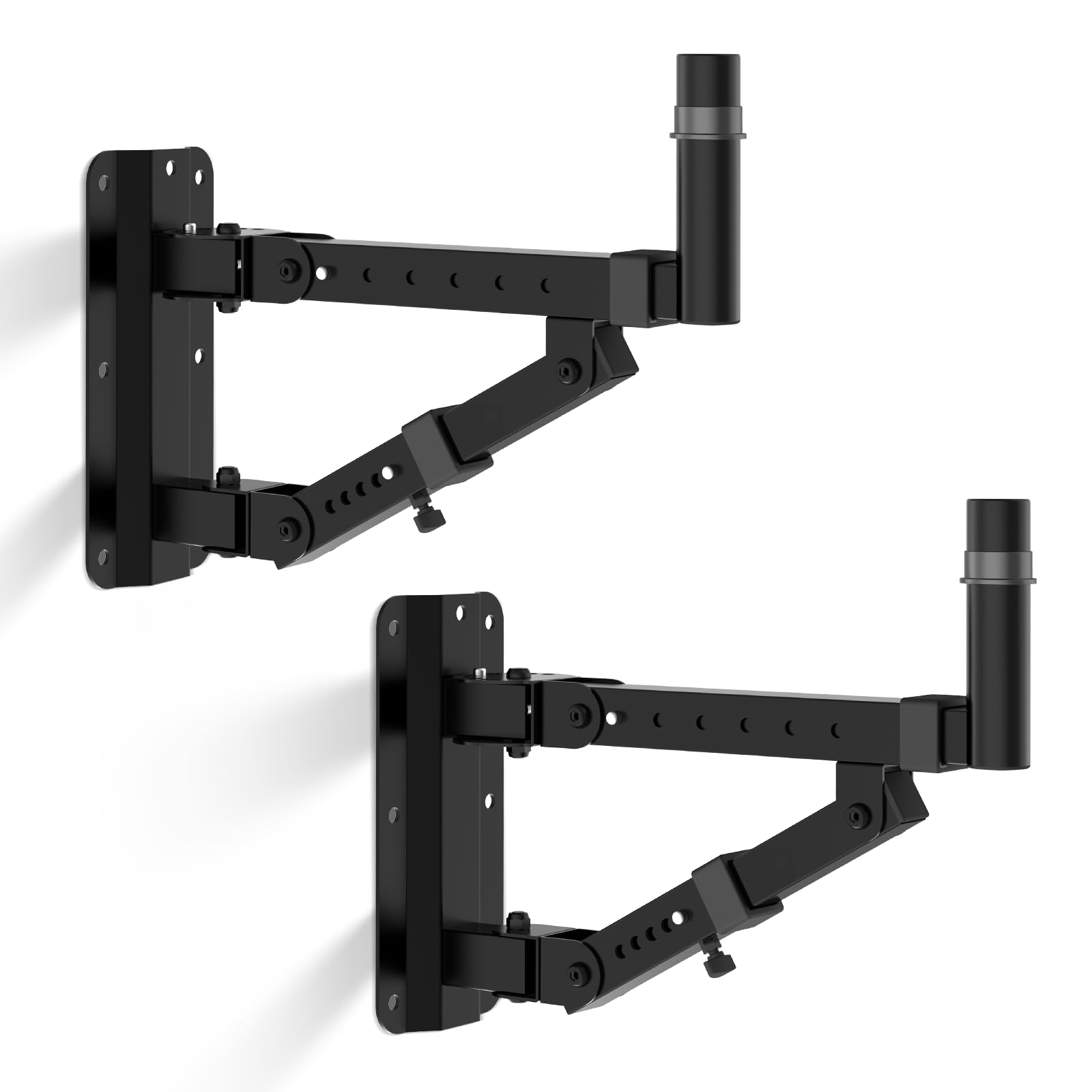 Vondynote Set of 2 Speaker Wall Mounts Heavy Duty PA Wall Speaker Mounting Brackets with 180 Swivel and 20 Tilt Adjustable, 35mm