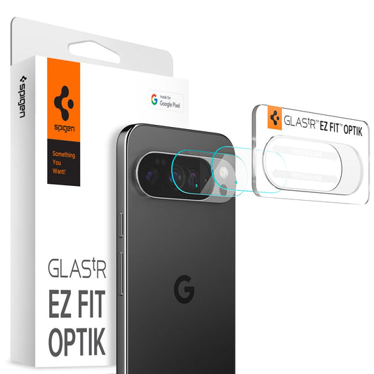 Spigen Camera Lens Screen Protector [Glas.tR EZ Fit Optik] Designed for Pixel 10 Pro [Case Friendly] - 2 Pack