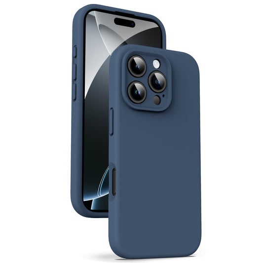 Supdeal Liquid Silicone Case for iPhone 16 Pro - [Camera All-Round Protection] [Soft Microfiber Lining Anti-Scratch] 4 Layer Ful