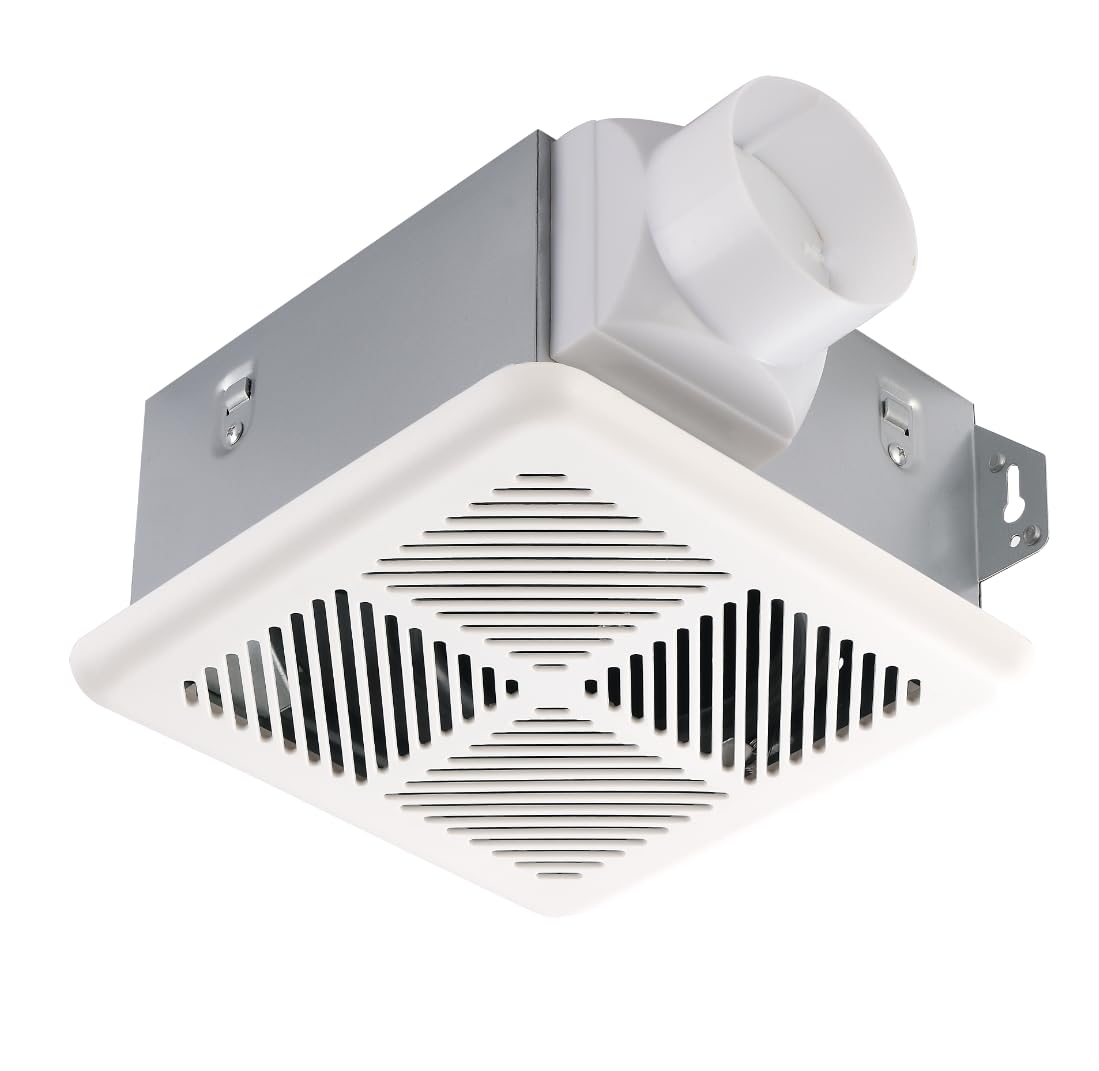 Tech Drive Very-Quiet 70 CFM, 2.0 Sone Bathroom Ventilation and Exhaust Fan (70CFM New Version)