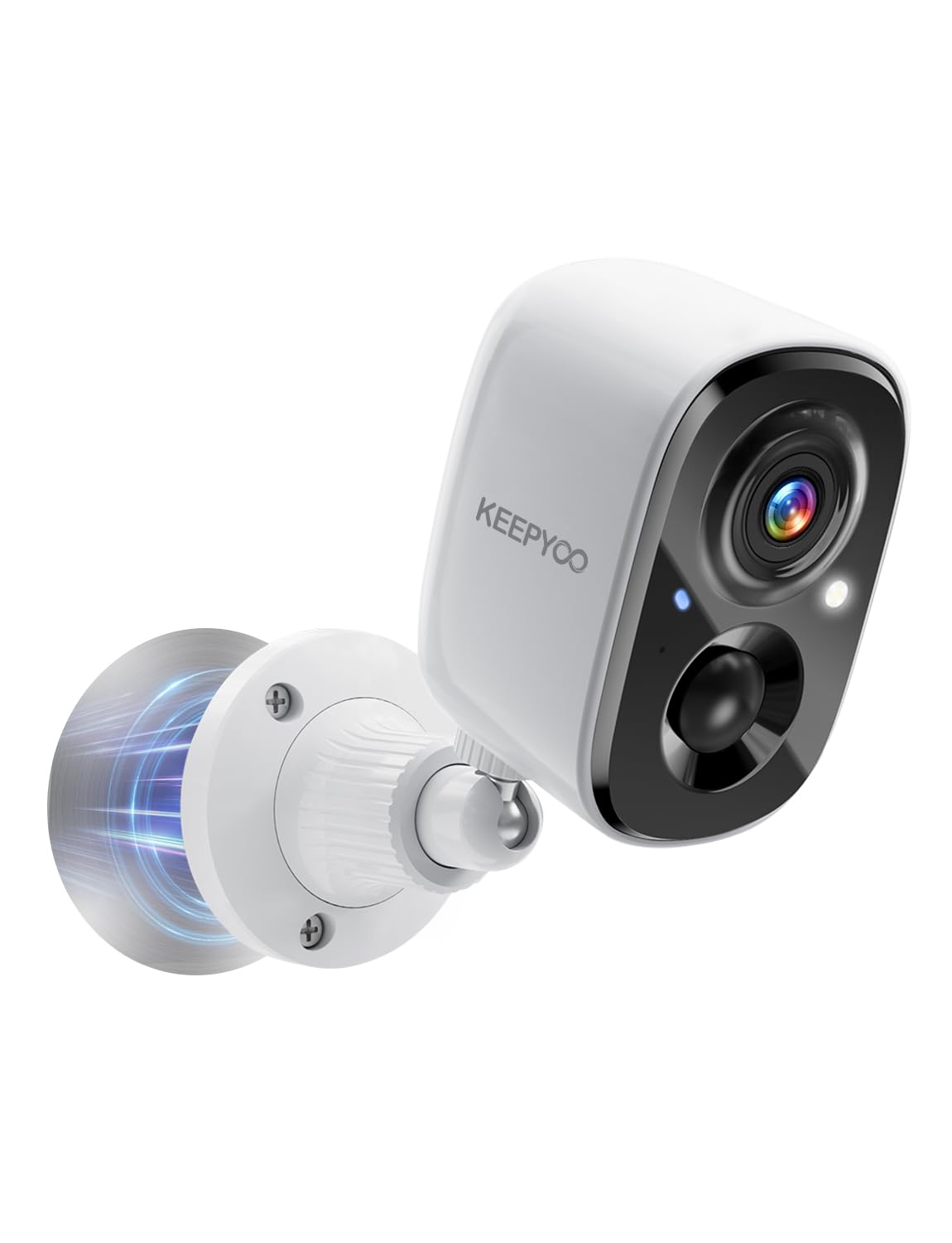 KEEPYOO 2.5K Wireless Home Security Camera Outdoor/Indoor Magnetic, 2.4Ghz WiFi Outside Battery Powered, AI Motion Detection, Co