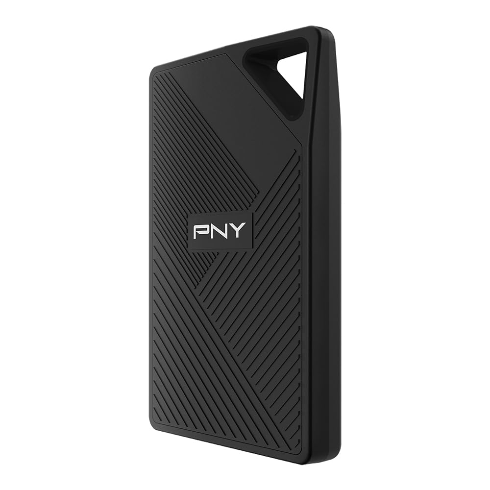 PNY RP60 2TB Portable SSD - Up to 2000MB/s, USB-C, USB 3.2 Gen2x2 - Rugged, IP65 Rated, Water/Dust/Drop Resistant - For Photos,