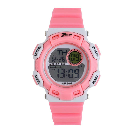 Zoop Unisex Two Tone Dial Digital Watch - Nl16009Pp05 (Grey), Grey, Free Size, Modern