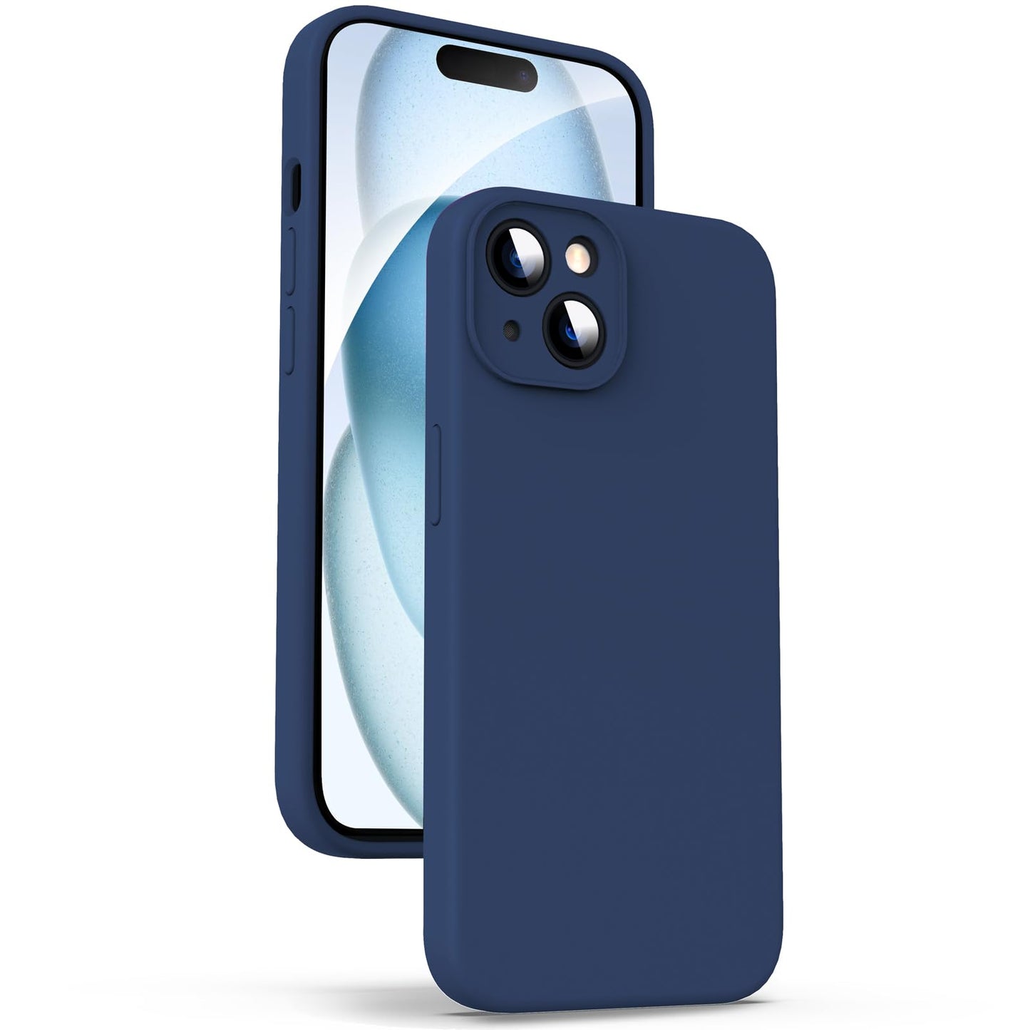 Supdeal Liquid Silicone Case for iPhone 15 Plus - [Camera All-Round Protection] [Soft Microfiber Lining Anti-Scratch] 4 Layer Fu