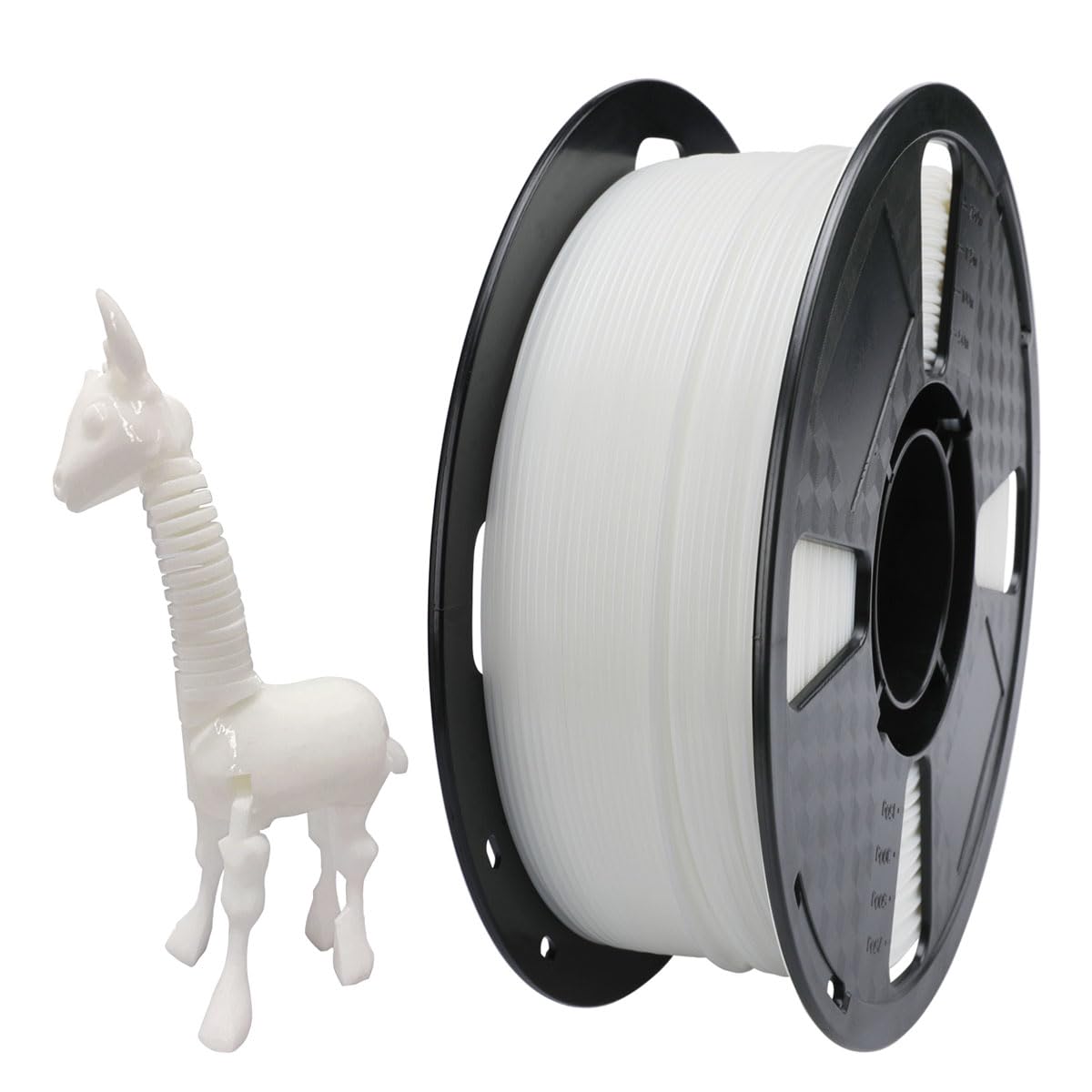 CC3D 72D Flexible Hard White TPU Filament 1.75mm 1KG 3D Printer Filament High Hardness High Toughness TPU Filament White FDM Pri