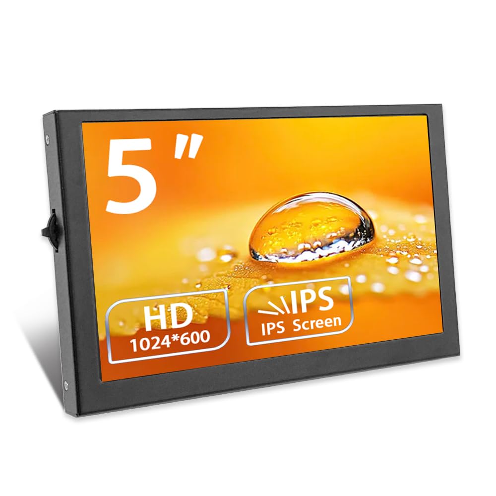 JniTyOpt 5inch WSVGA 1024 * 600 High Pixel Display 100% SRGB Without Touch Panel HDMI-Compatible Module for Raspberry pi 3/3B/3B