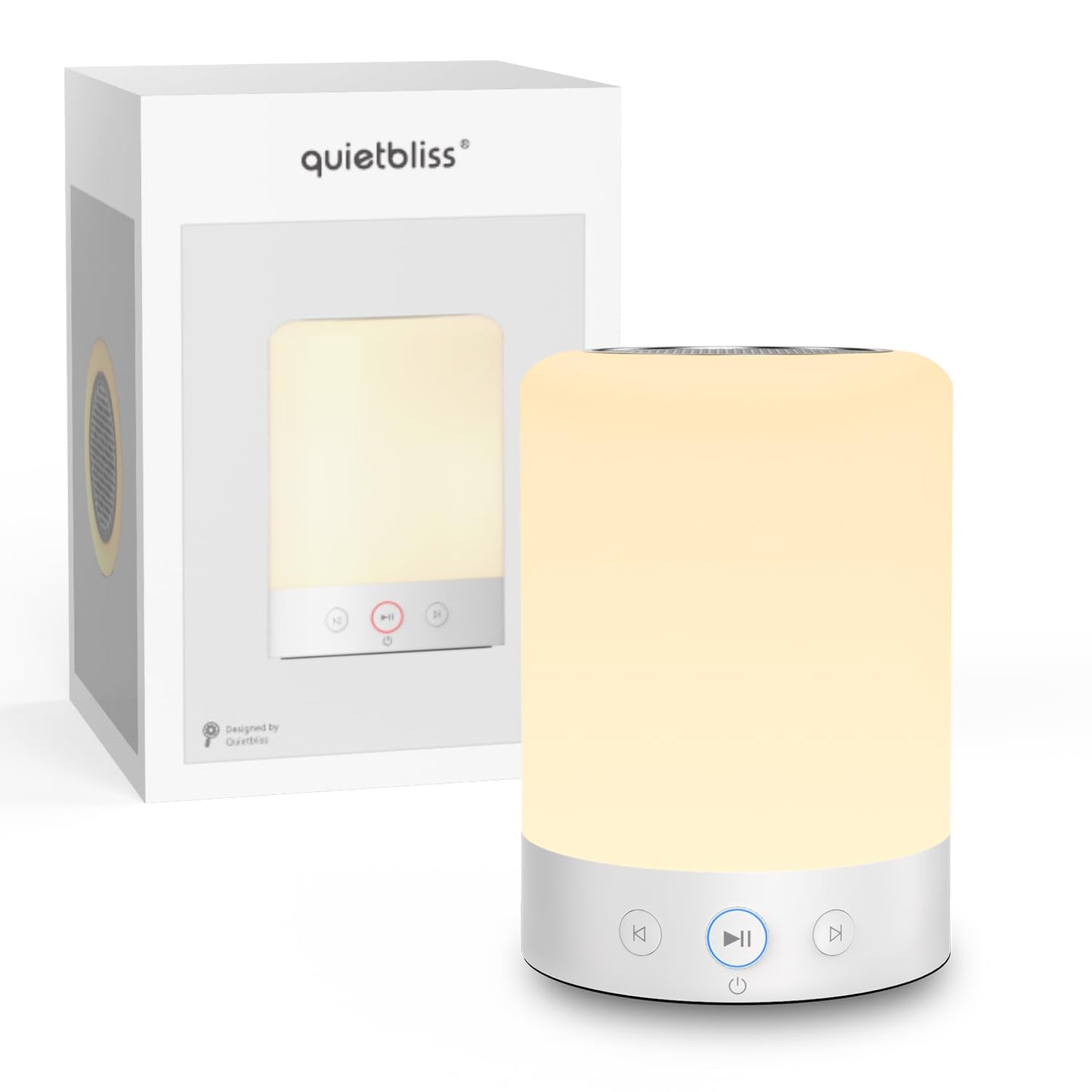 Quietbliss Tibetan Meditation Bowl - Soft Non-Glare Night Light, 9 Tones, Rechargeable for Yoga, Sleep & Stress Relief