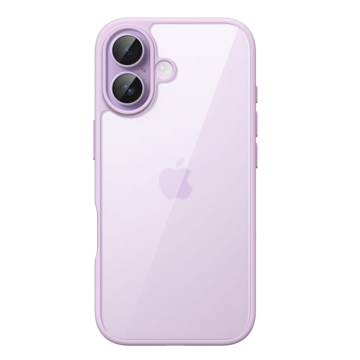 JETech Case for iPhone 17 6.3-Inch, Shockproof Phone Bumper Cover, Solid Color Matte TPU Frame, Anti-Scratch Clear Back (Lavende