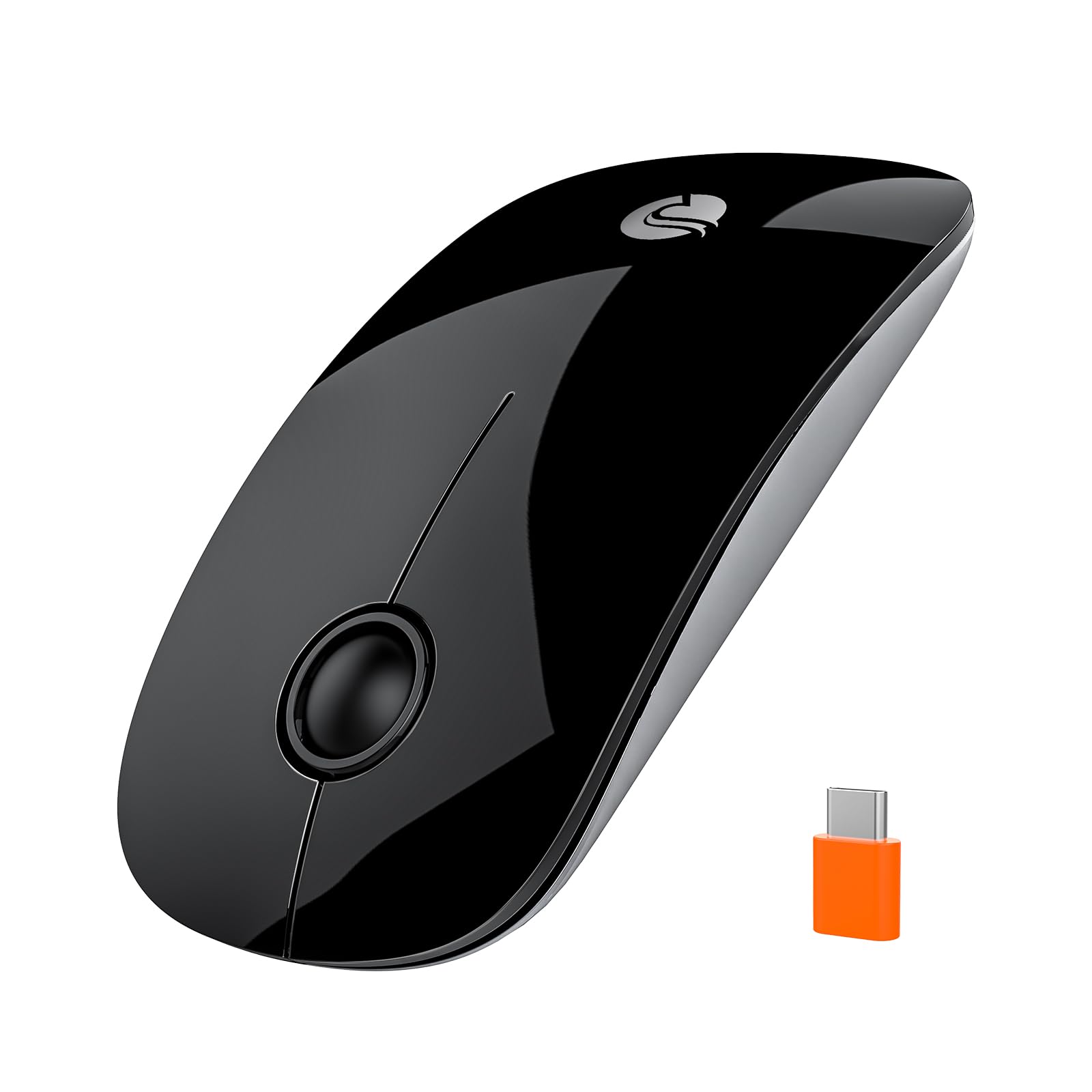 RAPIQUE R306C USB C Wireless Mouse, Type-C 2.4GHz Portable Computer Mouse, Silent Click, Ultra-Slim, 3 DPI Levels, 480 Hours Bat