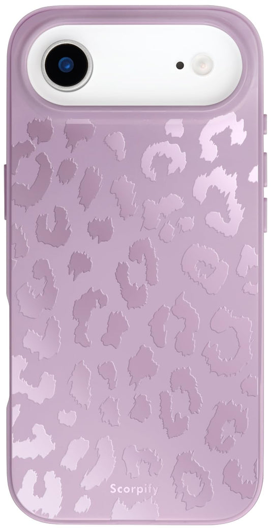 SCORPIFY for iPhone 17 Air Case [Compatible with MagSafe] with Matte Lavender Leopard Cheetah Print Design, Cute Magnetic Phone
