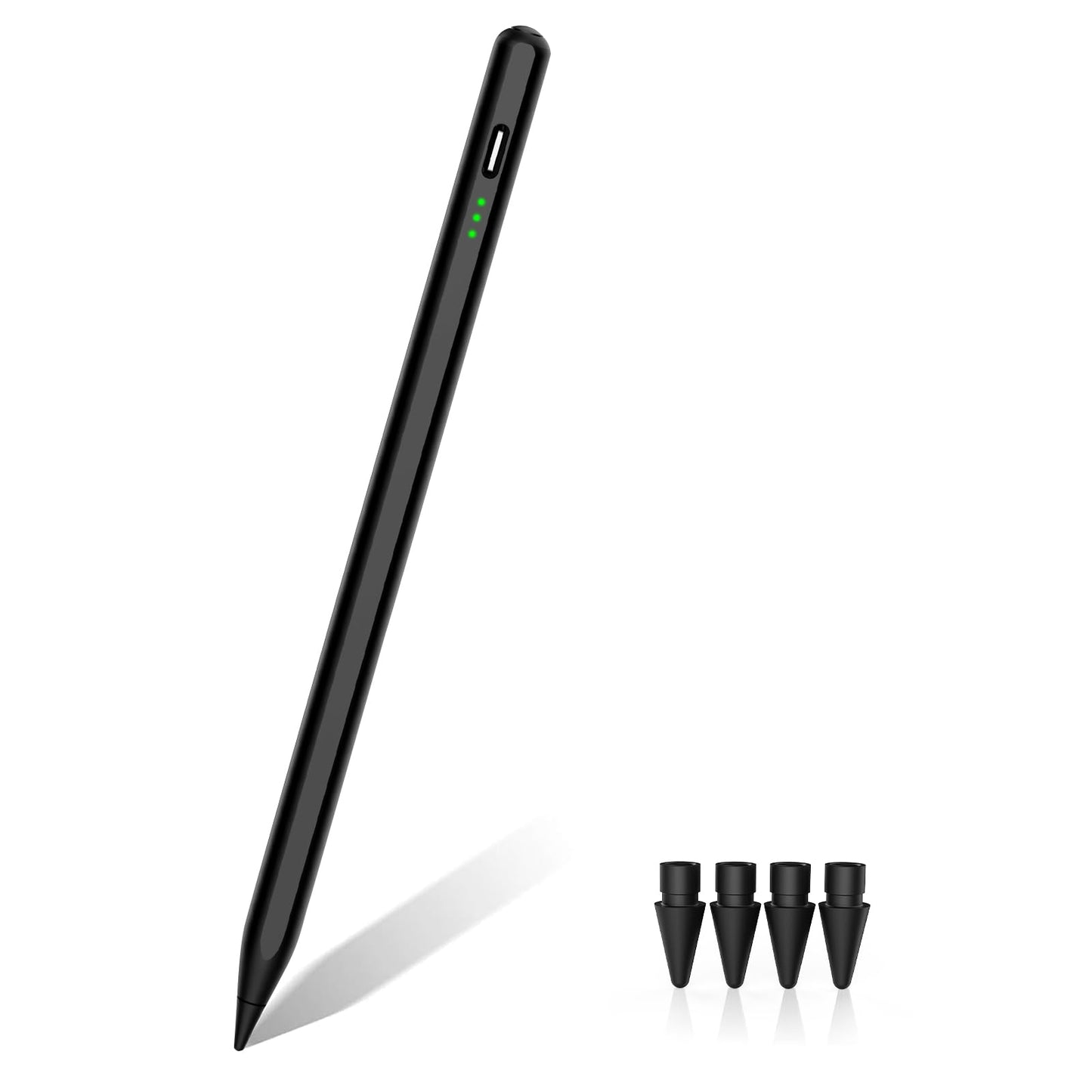 MYSTILUCK Black Stylus Pen for Apple iPad 2018-2025, (2X Faster Charge), Pixel Precision, Active Pencil Compatible with iPad 10/