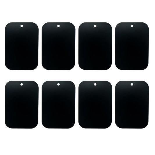 GDMINLO Mount Metal Plate(8Pack) for Magnetic Car Mount Phone Holder with Full Adhesive for Phone Magnet, 8X Rectangular (Black)