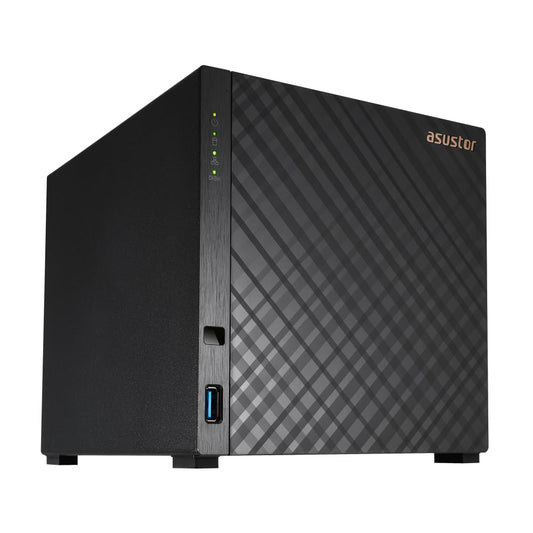 Asustor Drivestor 4 Gen 2 AS1204T, 4 Bay NAS, Quad-Core 1.7GHz CPU, 2.5GbE Port, 1GB DDR4, 3 USB 3.0, Network Attached Storage f