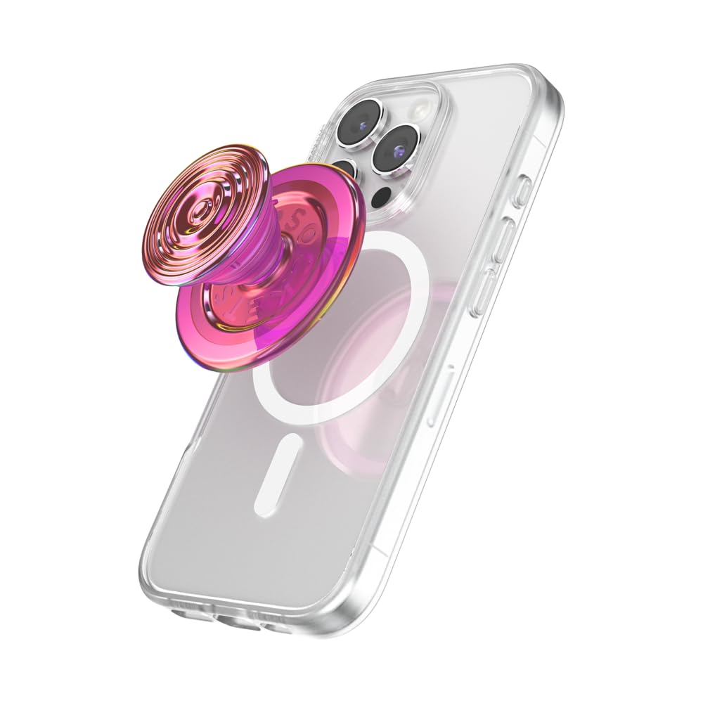 PopSockets Phone Grip for MagSafe, Magnetic Holder, Phone Stand - Ripple Iridescent Absinthe