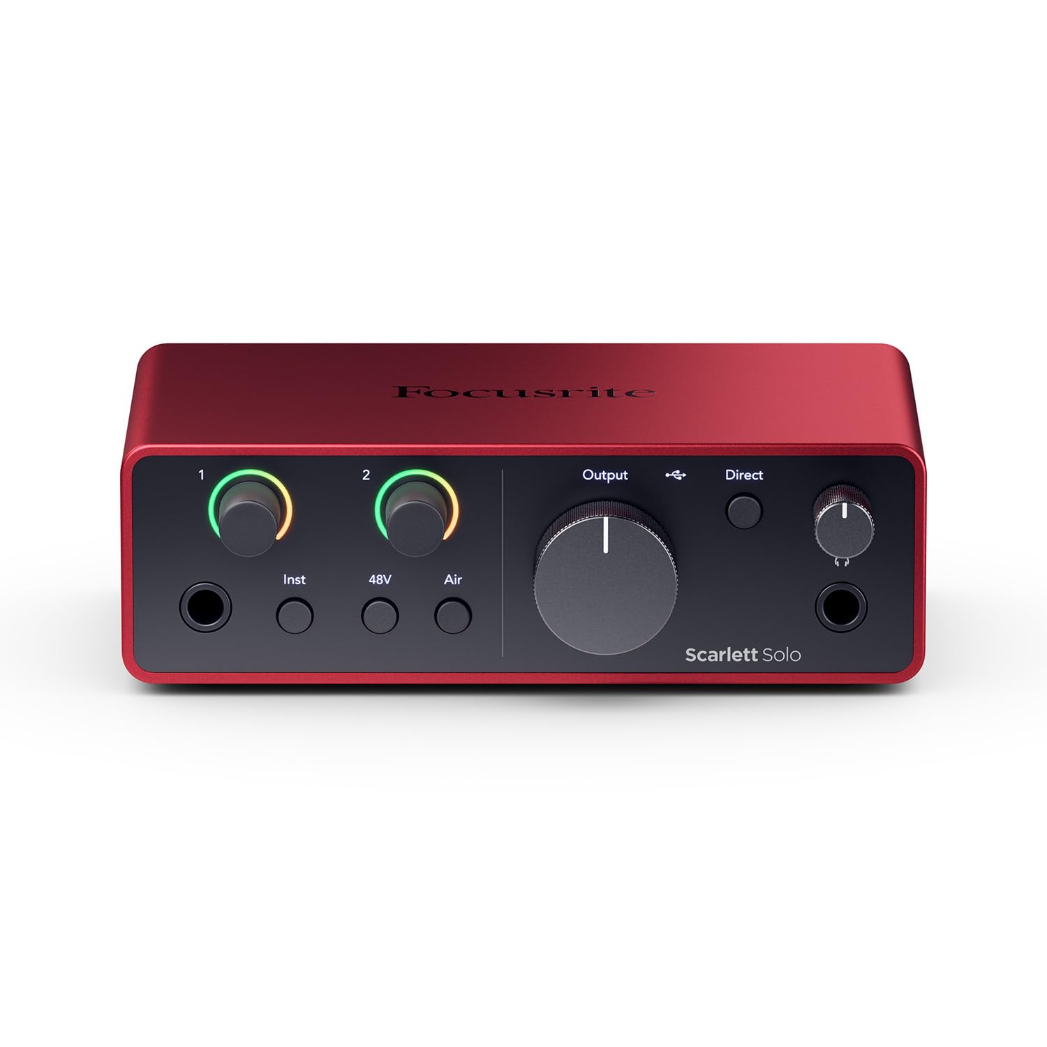 Focusrite Scarlett Solo 4th Gen USB Audio Interface, for the Guitarist, Vocalist, or Producer - High-Fidelity, Studio Quality Re