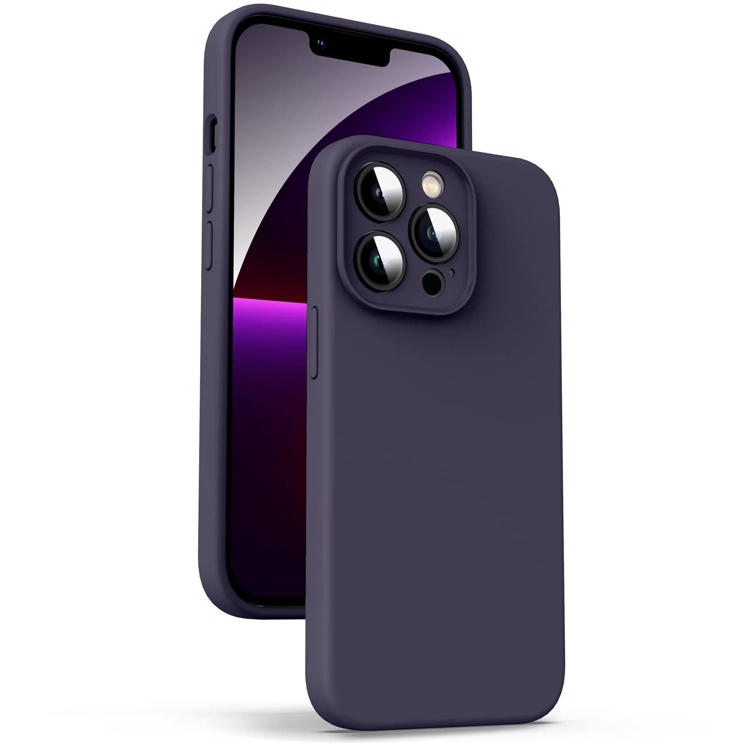 Supdeal Liquid Silicone Case for iPhone 13 Pro Max, [Camera Protection] [Anti Fingerprint] [Wireless Charging] 4 Layer Phone Cas