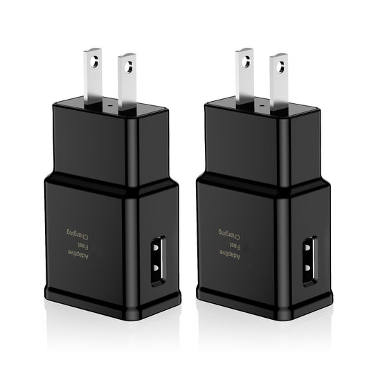 Adaptive Fast Charging Block USB Wall Charger Adapter Fits Samsung Galaxy S25/S24/S23/S22/S22 Ultra/S21/S20/S10/S9/S8/S7/Edge/No