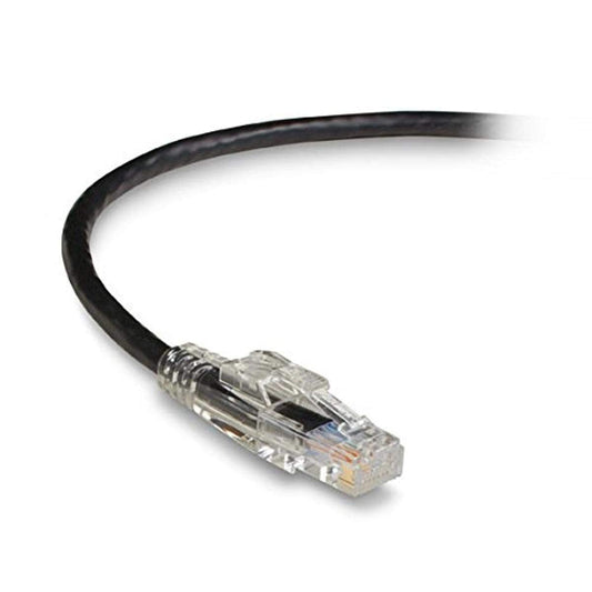 Black Box GigaTrue 3 CAT6 550-MHz Lockable Patch Cable (UTP), Black, 1-ft. (0.3-m)