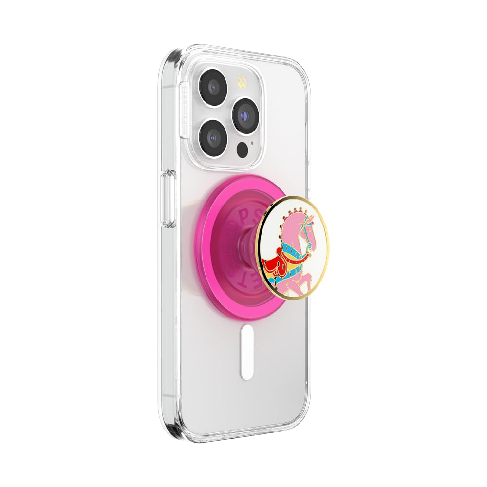 PopSockets Phone Grip for MagSafe, Magnetic Holder, Phone Stand - Carousel Pony