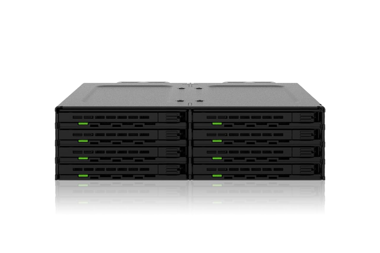 8 Bay 2.5 SAS/SATA HDD/SSD Mobile Rack for 5.25 Bay - ExpressCage MB038SP-B