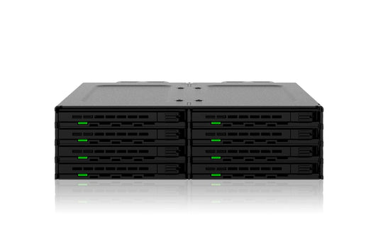 8 Bay 2.5 SAS/SATA HDD/SSD Mobile Rack for 5.25 Bay - ExpressCage MB038SP-B