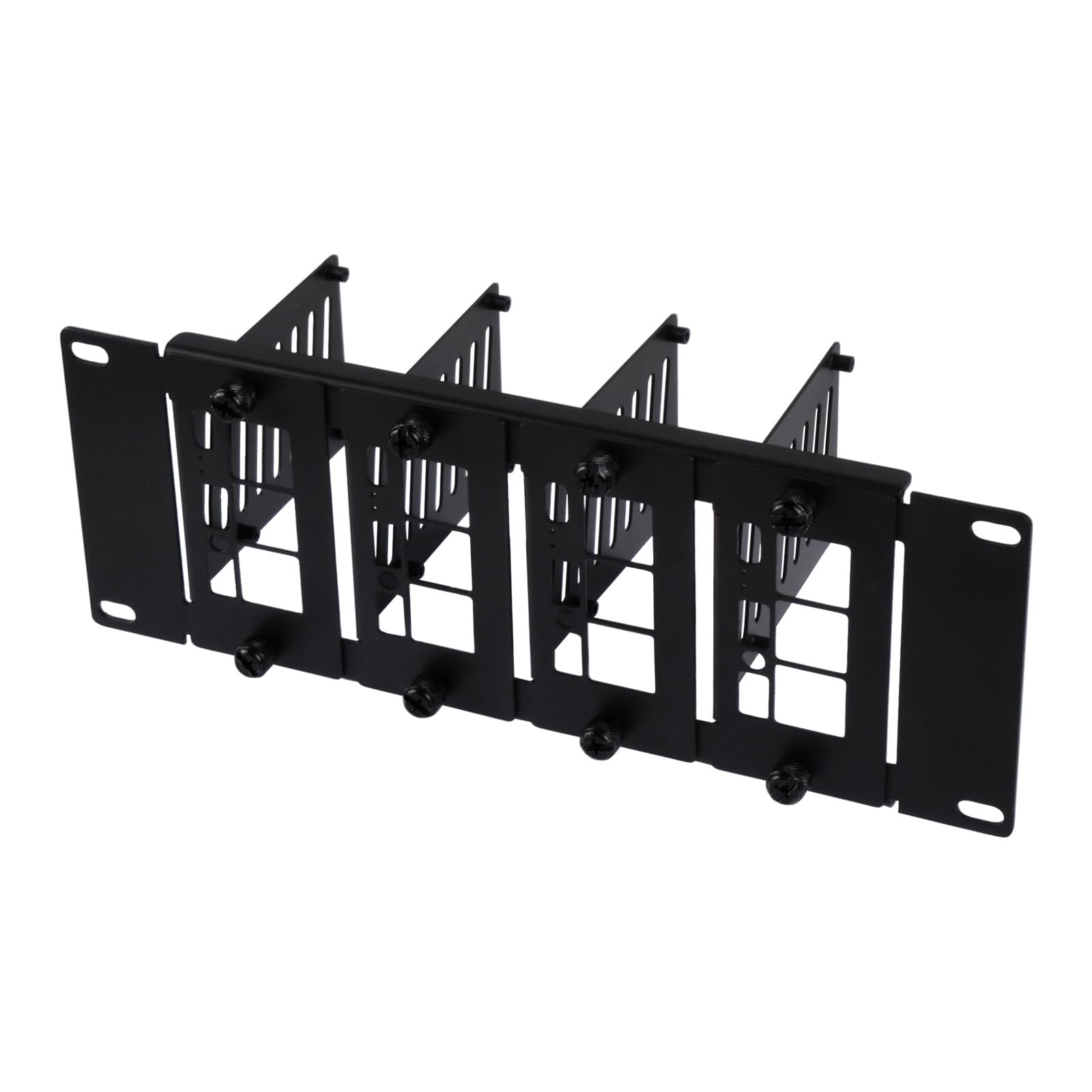 GeeekPi 10 inch 2U Rack Mount for Raspberry Pi 5/4B/3B+/3B, with Removable Front Brackets, Compatible with DeskPi RackMate T0/T1