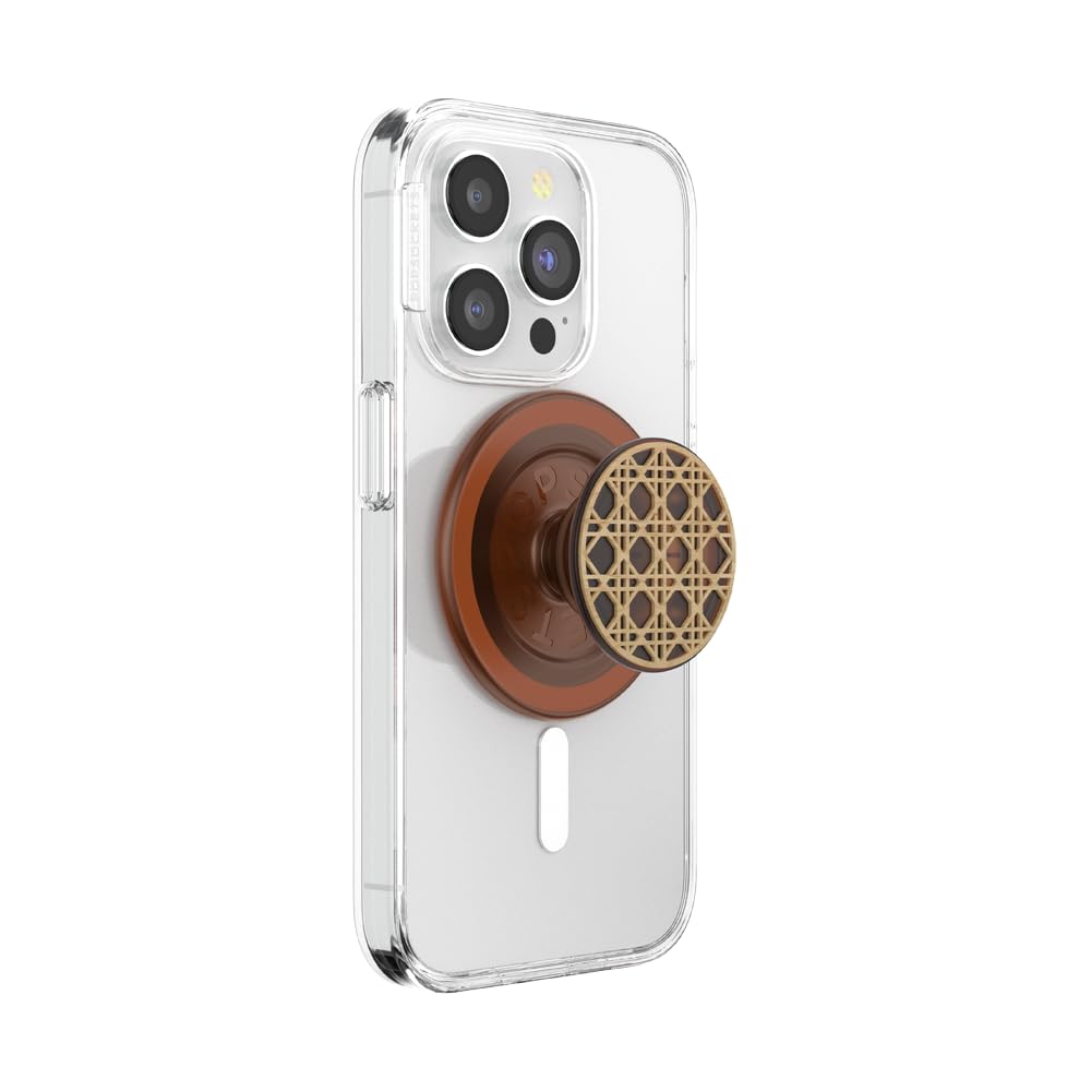 PopSockets Phone Grip for MagSafe, Magnetic Holder, Phone Stand, Brown - Raising Cane