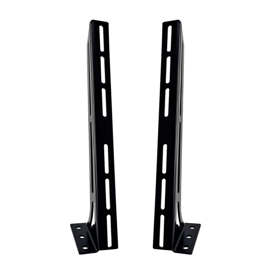 STILEALUS Steel Floor & Wall Mount Amplifier Rack Laser-Cut Audio Equipment Rack for Car Audio Sound System Coated with Black Po