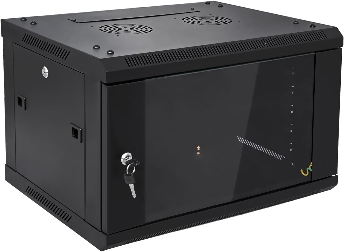 6U Wall Mount Server Cabinet Network Rack Enclosure Locking Glass Door by NETECABLE