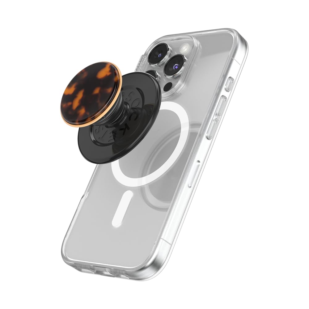PopSockets Phone Grip for MagSafe, Magnetic Holder, Phone Stand, Tortoise Shell - Tortoise