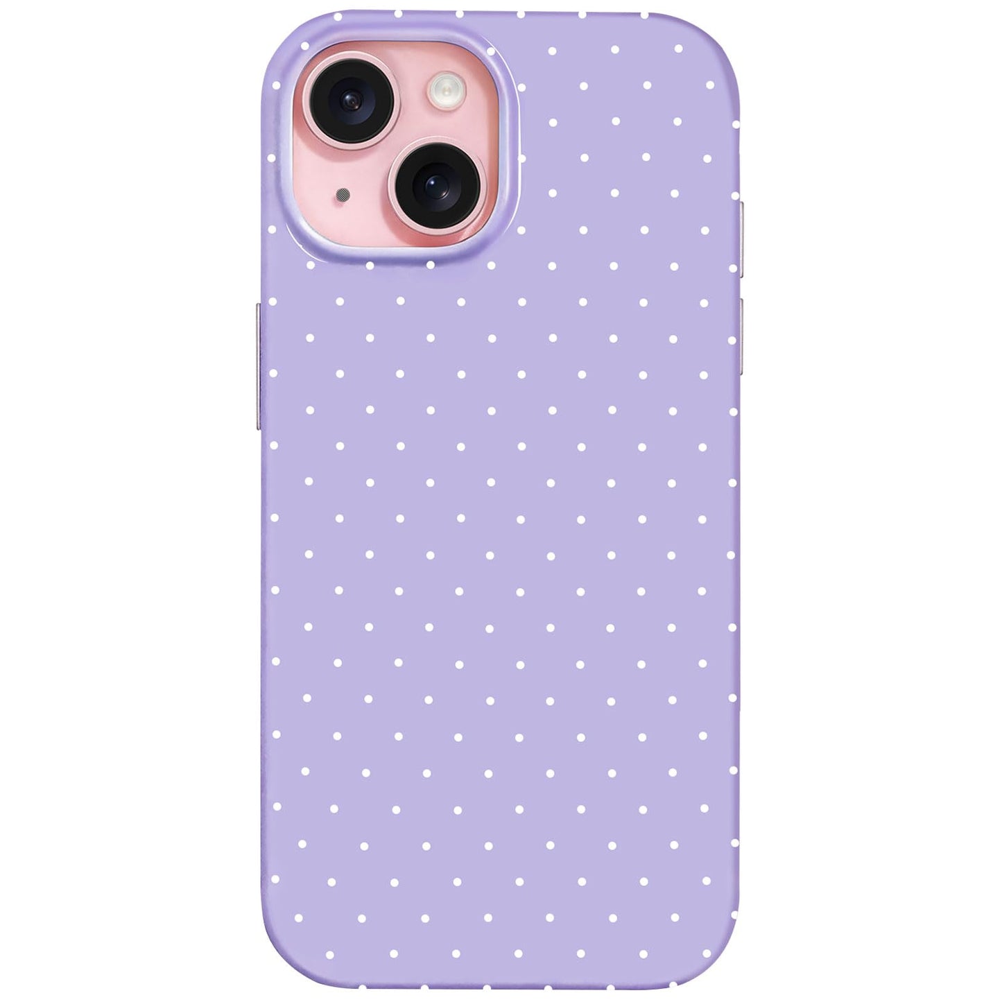 Hython for iPhone 15 Case Cute Polka Dot Aesthetic Design Simple Cover 6.1, Thin Slim Anti-Scratch Soft TPU Bumper Shockproof Ru