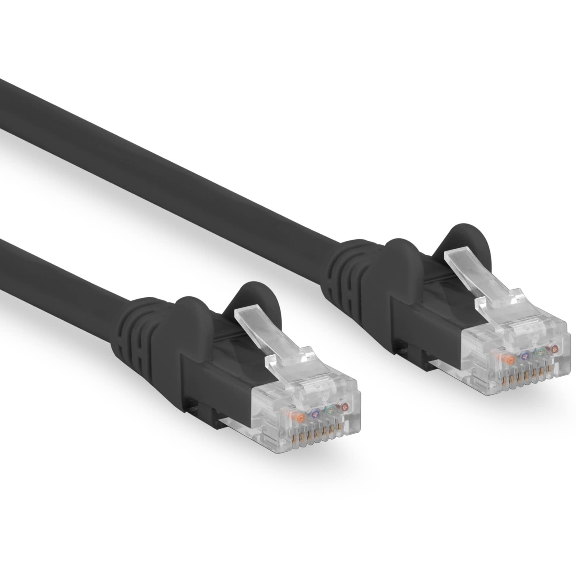 Rocstor Y10C363-BK 7ft Cat6 Black Ethern Snagless Cabl 100% Copper Ul Rated Cable