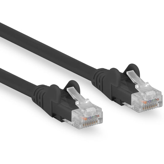 Rocstor Y10C363-BK 7ft Cat6 Black Ethern Snagless Cabl 100% Copper Ul Rated Cable