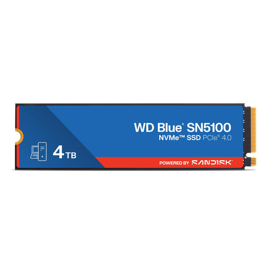 WD Blue 4TB SN5100 NVMe SSD - M.2 2280, PCIe Gen 4.0, Internal Solid State Drive - Read Speeds Up to 6,900MB/s, Upgrade Storage