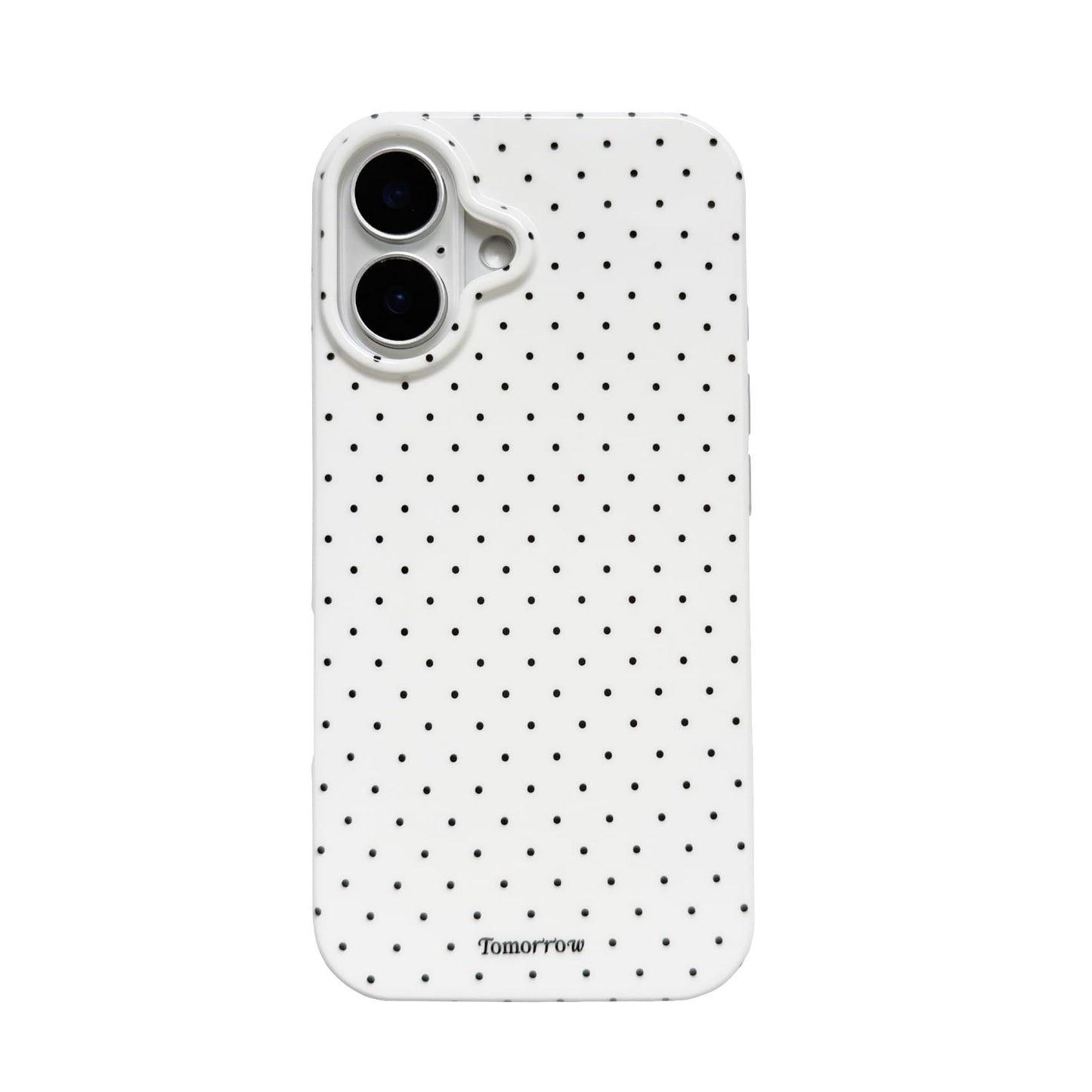 Faneiy for iPhone 16 Case Cute Fashion Polka Dot Aesthetics Women Girly Stylish Protective Soft Shockproof Phone Case White