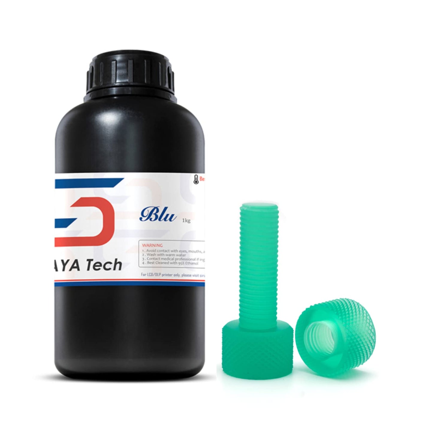 Siraya Tech Blu - Tough Resin 3D Printing with High Toughness Resolution Strong and Precise 405nm UV-Curing 3D Resin for LCD DLP
