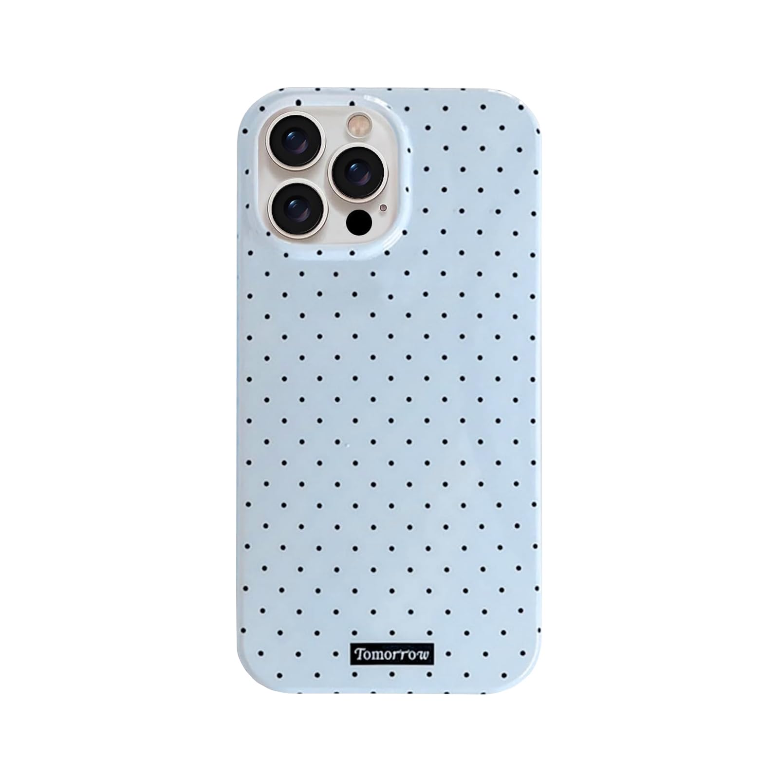 Faneiy for iPhone 13 Pro Case Cute Fashion Polka Dot Aesthetics Women Girly Stylish Protective Soft Shockproof Phone Case Blue