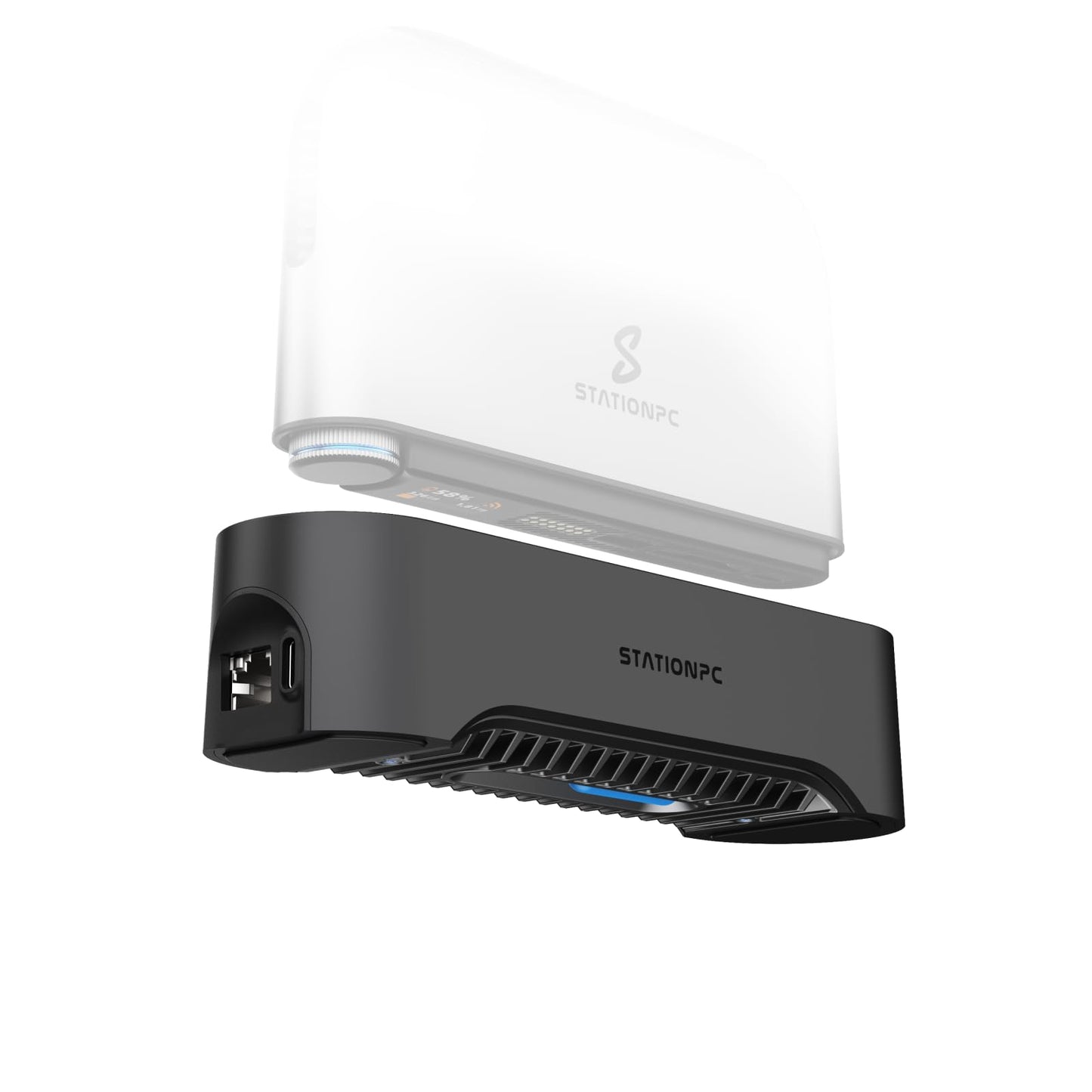 STATIONPC PocketCloud Dock with M.2 NVMe Slot, 2.5GbE Ethernet, PD Charging & USB-A Ports, Modular SSD Storage, Smart Cooling, D