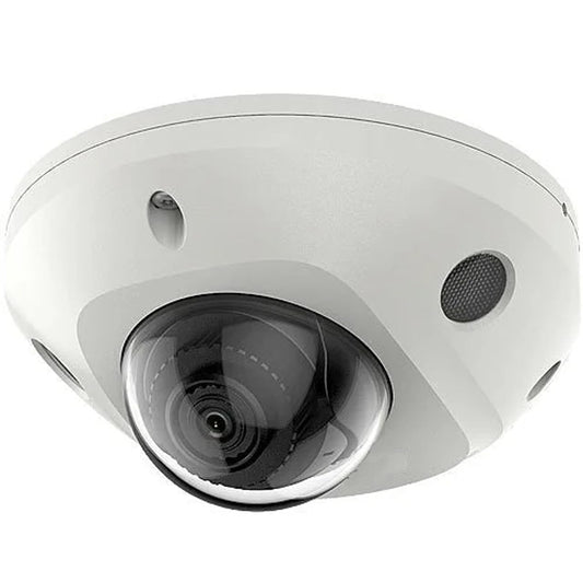 DS-2CD2523G0-IS, 1080P 2MP 4MM Lens MINI POE IP Compact Dome Camera, H.265+ Compression, Day/Night, 120dB True WDR, Support Audi