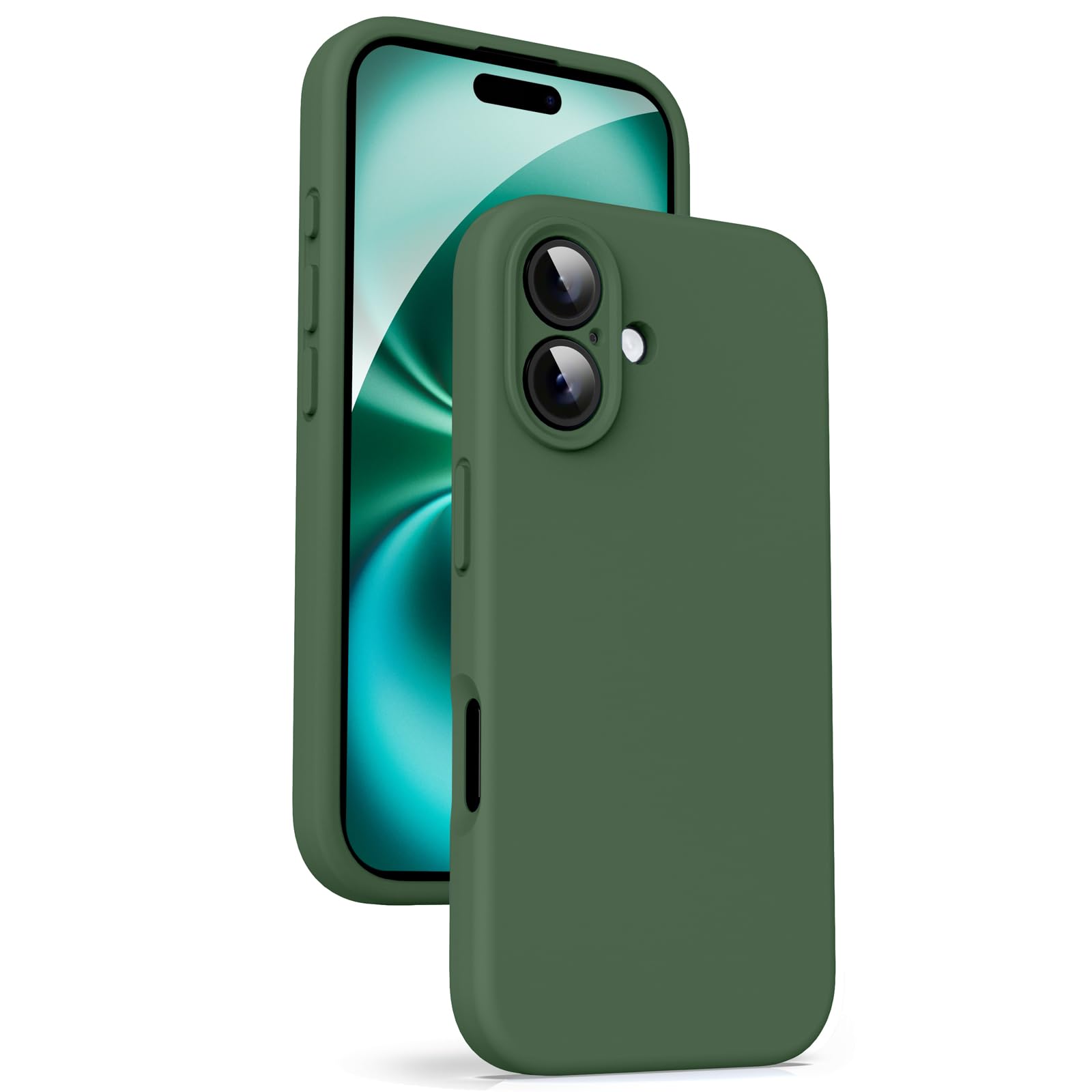 Supdeal Liquid Silicone Case for iPhone 16 - [Camera All-Round Protection] [Soft Microfiber Lining Anti-Scratch] 4 Layer Full Co
